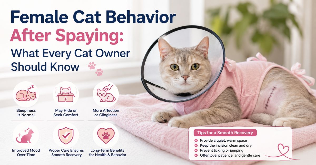 female cat behavior after spaying