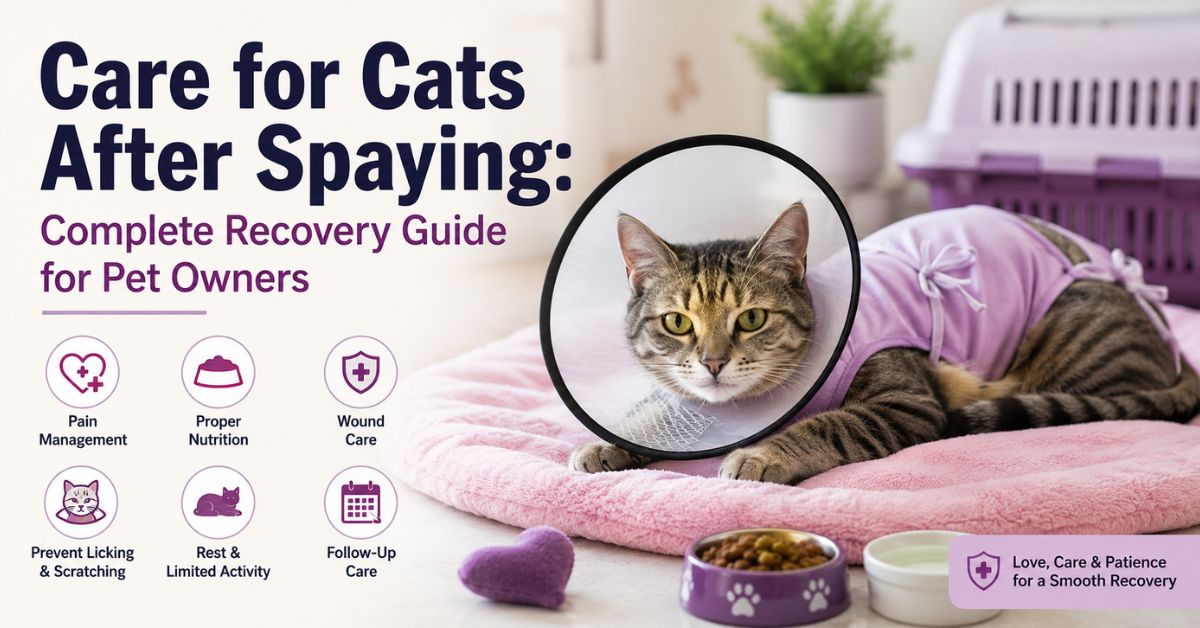 care for cats after spaying